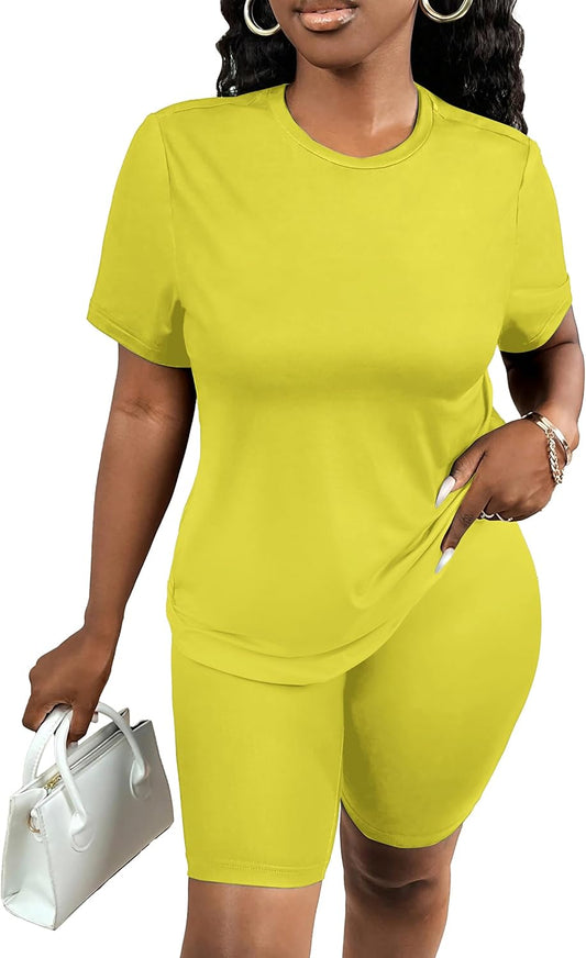 Two Piece Outfits for Women Summer Beach Short Sets Active Tracksuits